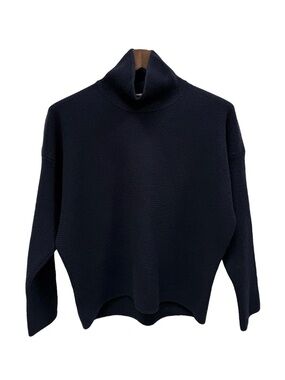 Molli Women's Navy Turtleneck Wool Sweater - Size: M